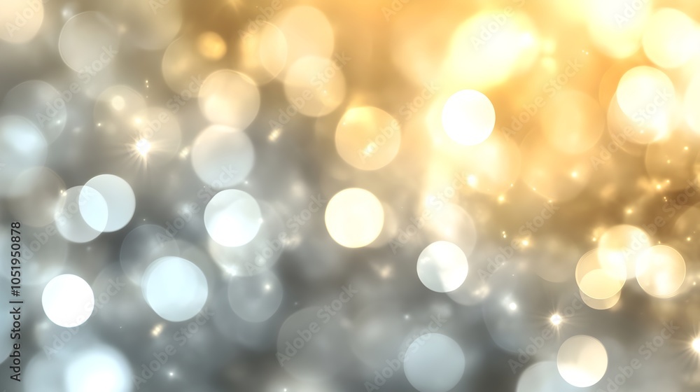 Poster subtle metallic gradient background with soft shimmering effects in gold and silver tones