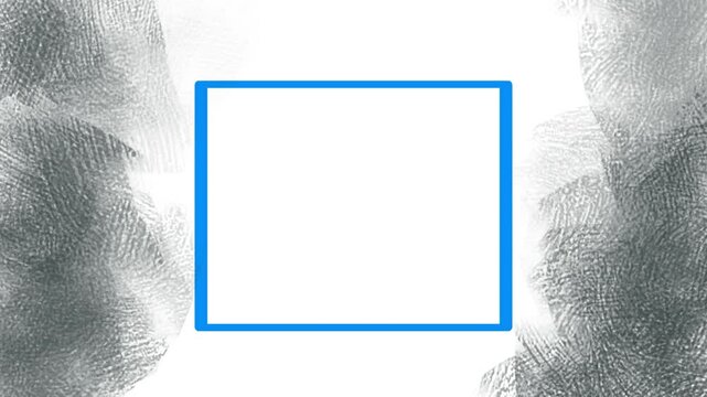 Dirty fingerprints flicker around the blue frame.