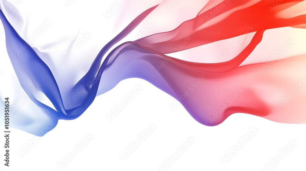 Aufkleber waving flag backdrop with elegant gradient background
