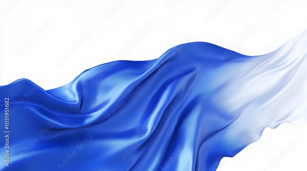 Poster dynamic patriotic flag waving in the wind with clean gradient background