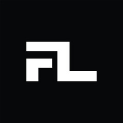 Letter FL Modern Geometric Business Icon Creative Design Template Logo