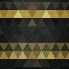 Black Gold Geometric Triangle Background