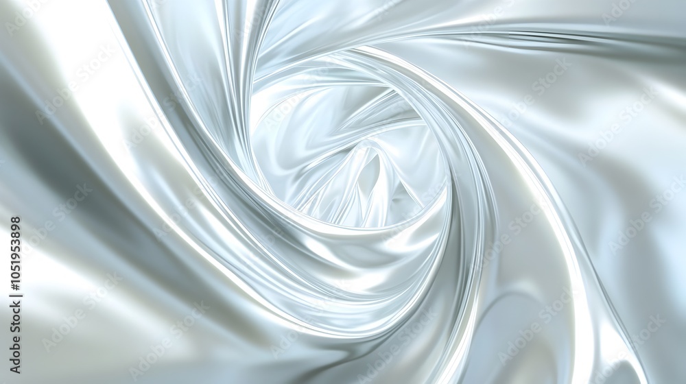 Poster elegant metallic helix spiral - abstract dynamic swirling curves and lines