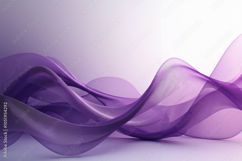 Fototapete smooth flowing purple and pink abstract shapes creating a sense of movement and fluidity against a s