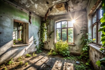 Fototapeta premium Old and Abandoned Places: Evocative Ruins Captured in Stunning Depth of Field