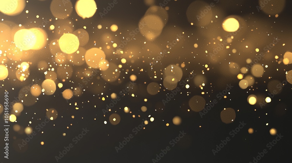 Aufkleber a mesmerizing display of glimmering golden particles creating an enchanting atmosphere of light and 