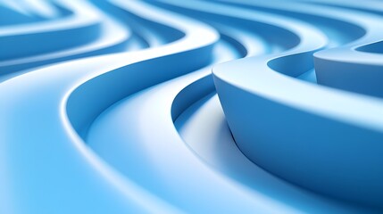 Obraz premium Spiraling Blue 3D Arrow Symbolizing Innovation and Upward Growth