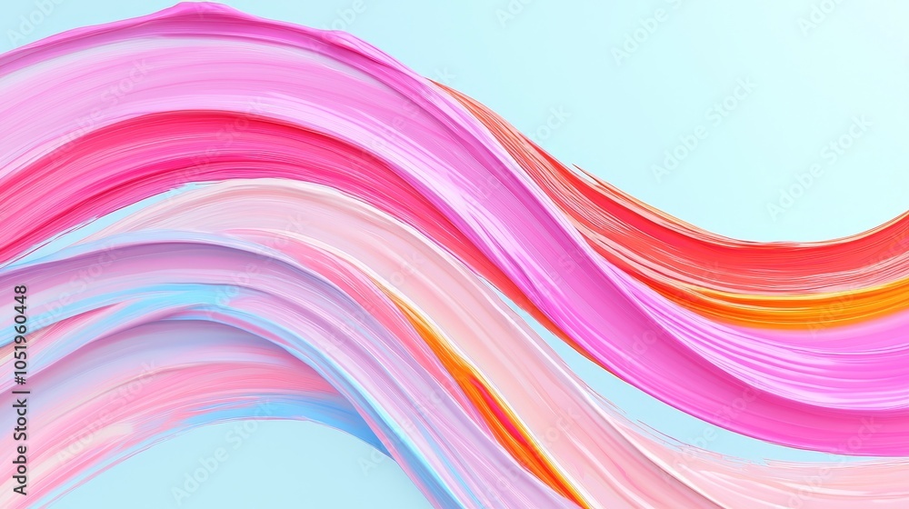 Aufkleber vibrant abstract waves of color creating a dynamic artistic experience with fluid brush strokes and 