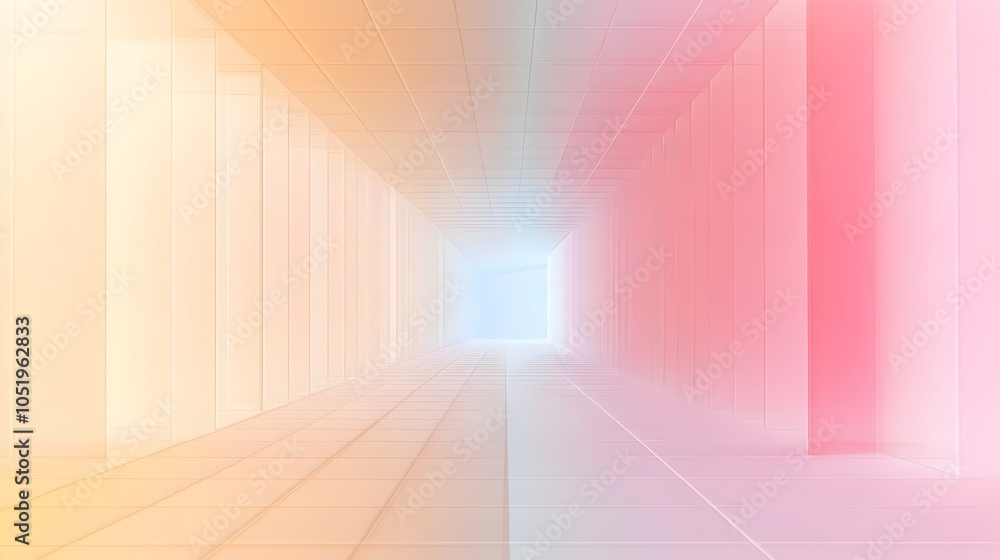 Poster soft and serene gradient grid - elegant minimalist background for modern designs