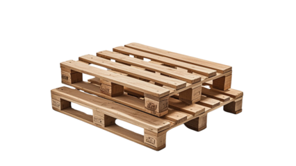 Wooden pallets isolated on transparent or white background Png.....