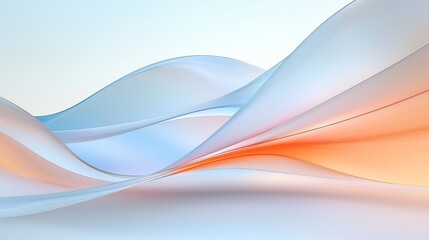 Fototapeta premium Elegant waves of color a serene abstract design capturing the fluidity of light and motion in soft pastel tones