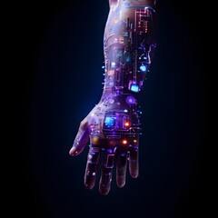 artificial intelligence concept design with futuristic look