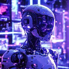 artificial intelligence concept design with futuristic look