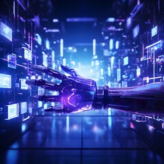 artificial intelligence concept design with futuristic look