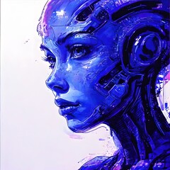 artificial intelligence concept design with futuristic look
