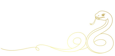 snake line art vector. chinese new year element background