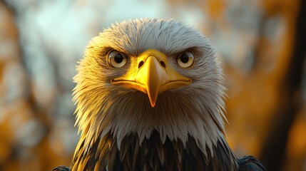 cartoon cute eagle - generative ai
