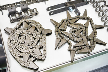 Chains for corn stalk harvester