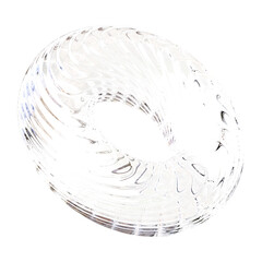 donut abstract shape glass 3d illustration