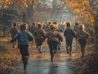 kids are running away from school