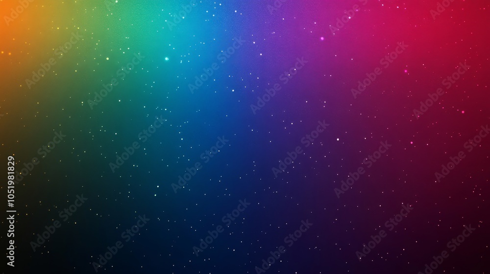 Poster Blurred grainy gradient background texture. Colorful digital grain soft noise effect pattern. Retro vintage retro lo-fi.