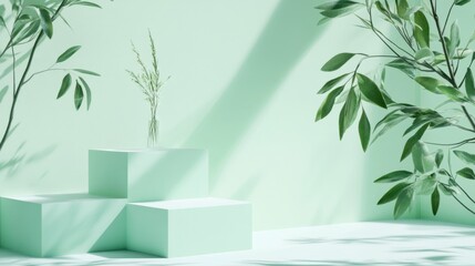 Double 11 simple green plant e-commerce product display stand