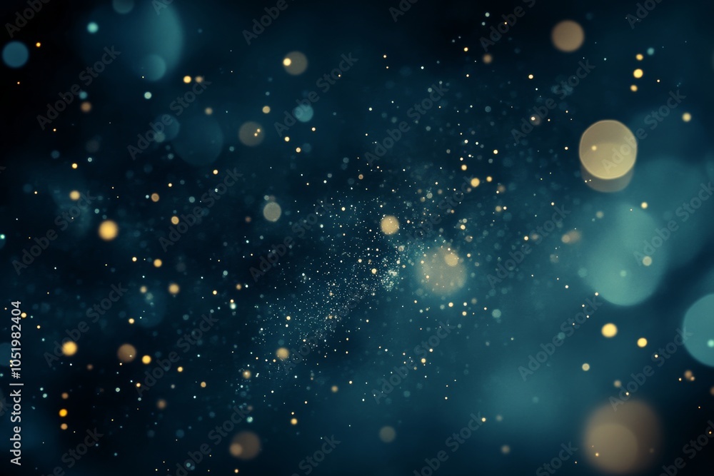 Aufkleber an abstract background with glowing lights illuminates a dark space in a variety of colors