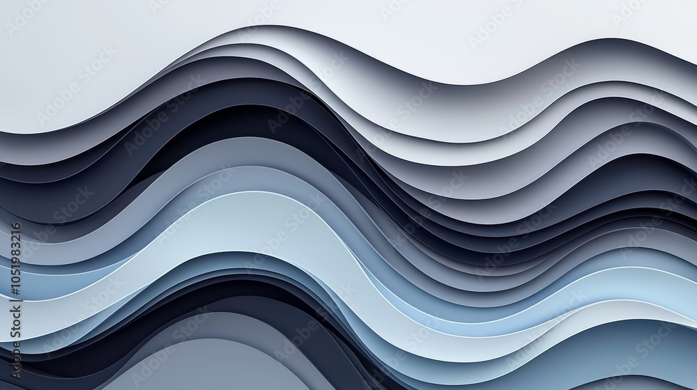 Poster fluidity in design exploring the harmony of waves in abstract color schemes for modern art and aesth
