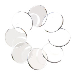 flower abstract shape glass 3d illustration