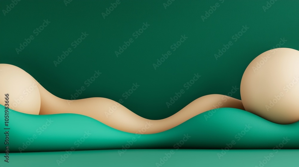 Poster exploring abstract forms a study of curvilinear shapes and their interactions in modern design eleme