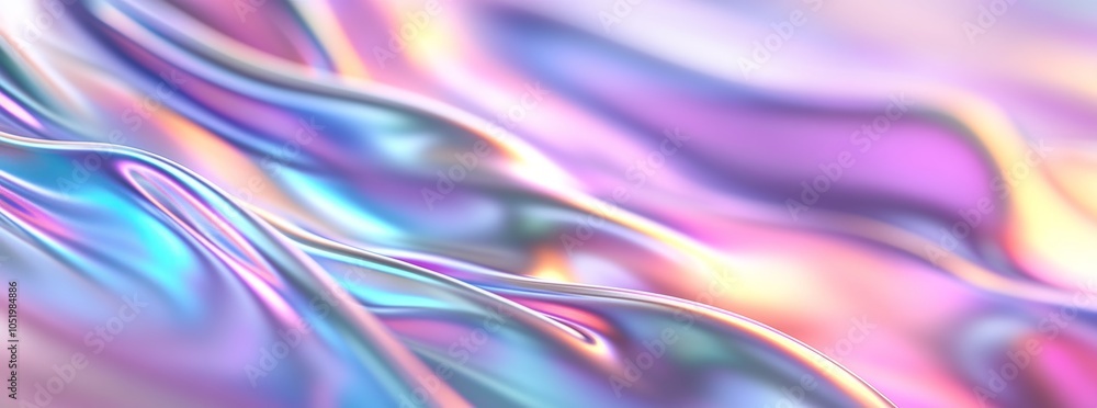 Poster holographic rainbow foil texture. light metal pastel pattern. iridescent foil effect texture. pearle