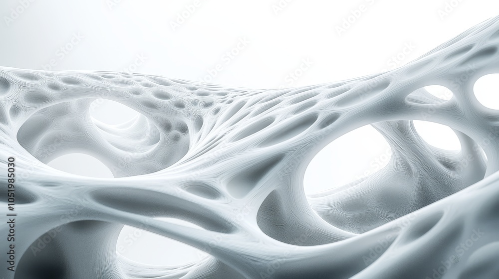 Poster exploring the fluidity of form a deep dive into organic structures and their intricate connections i