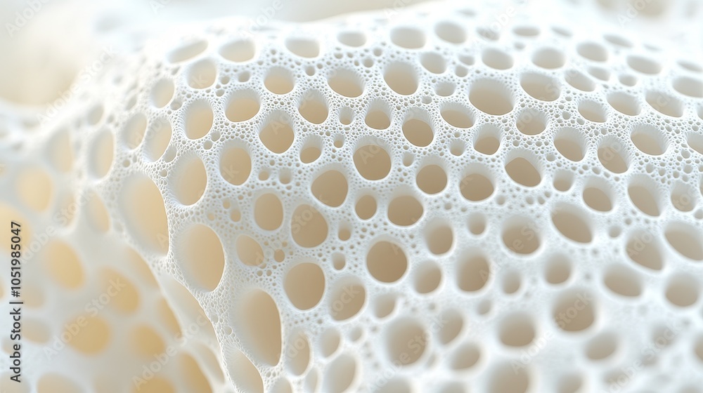 Poster exploring the intricate textures of nature's design a close-up of unique cellular structures in a br