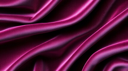 Obraz premium Luxurious textures of deep purple satin fabric showcasing the richness and elegance of draped material in stunning detail