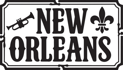 New Orleans Typography Graphic