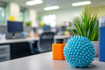 Relaxed Office Environment with Decorative Items