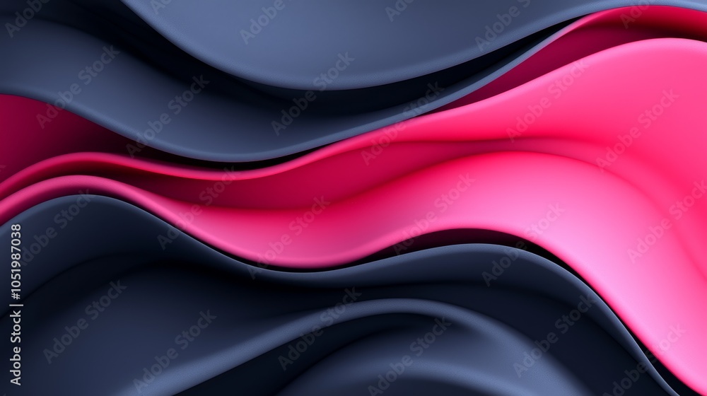 Poster elegant flowing waves a stunning abstract representation of movement and color in design aesthetics 
