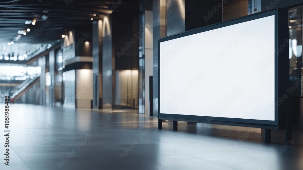 Aufkleber empty digital display screen in a communal area perfect for personalized content creation