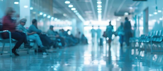 Background Blur The Number Of Patients Waiting For Treatment In Hospital Due To Bad Weather People Get Sick Easily Patients