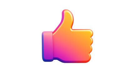 Vibrant Like Icon with Colorful Gradient Design