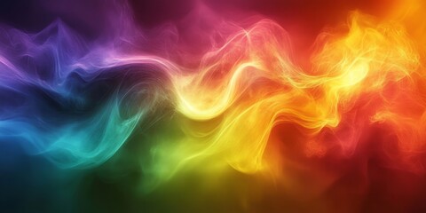 Fototapeta premium Blurred Abstract Gradient Background in Green, Yellow, and Purple Tones for Modern Digital Designs and Aesthetic Presentations