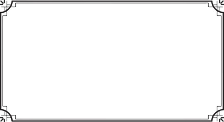 Retro Rectangle Art Deco Style Frame Vector