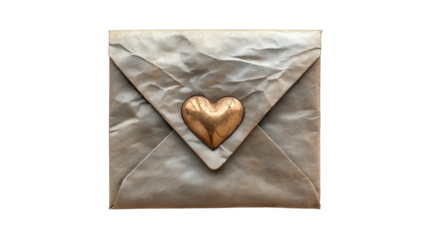 Heart Embellished Vintage Envelope