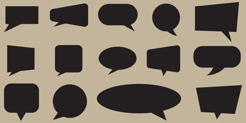 Speech bubbles vector set. Cloud cartoon speech bubbles for talking, chatting, messages