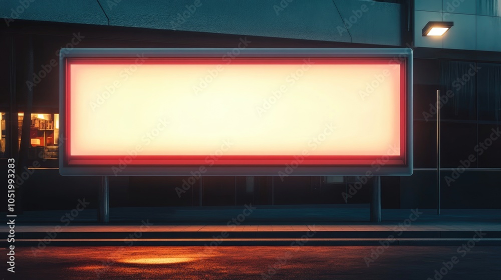 Aufkleber empty advertising billboard or illuminated display case offering space for your text or media conten