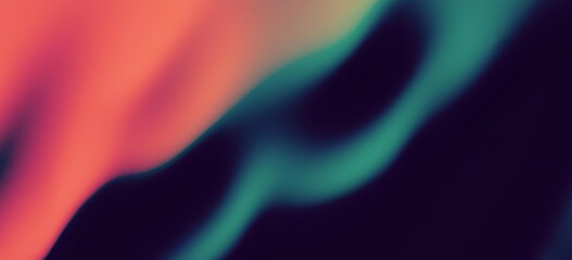 Abstract wall art poster banner design with vibrant grainy curls background, fluid colors and noise texture