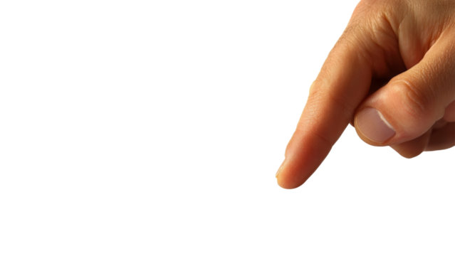 Close-up of Hand Pointing with Intent