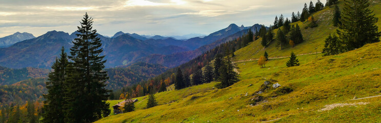 Fototapeta premium Landschaftspanorama Rotwand