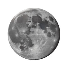 Detailed Image of the Full Moon Depicting Craters and Surface Texture