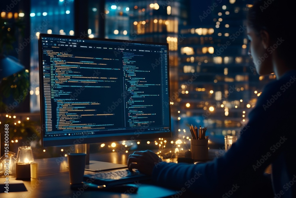 Poster Developing programming and coding technology while working in an organization with software engineers.
